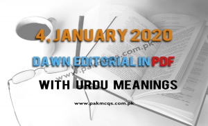 Dawn Editorial in PDF
