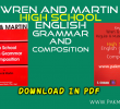 Wren and Martin High School English Grammar and Composition Download in PDF