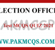 Upcoming Job Election officer MCQS Quiz pakmcqs PK